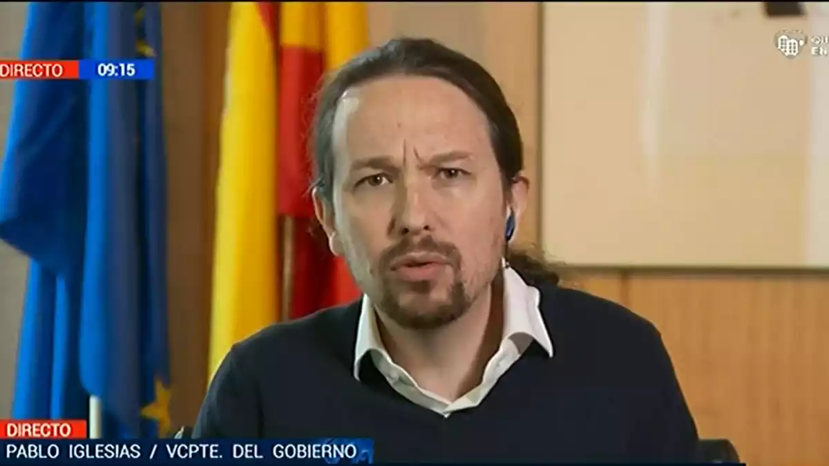 Pablo Iglesias durante una intervención en 'Los Desayunos de TVE'