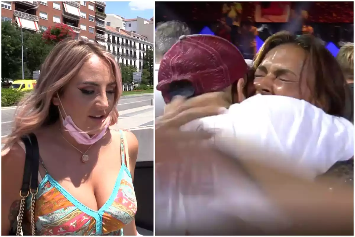 Rocío Flores y el momento del abrazo entre David Flores y Olga Moreno en la final de Supervivientes 2021