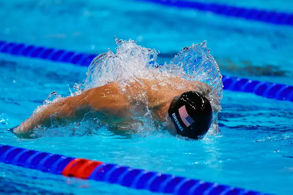El nadador Caeleb Dressel en una prueba de los Juegos Olímpicos de Tokyo 2020