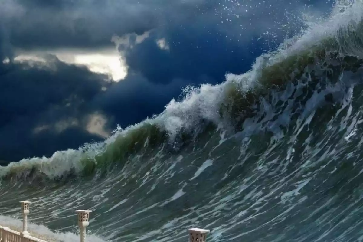 Imagen de un tsunami