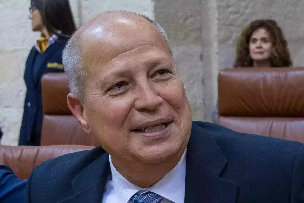 Javier Imbroda en la sesión de constitución del Parlamento de Andalucía el 27 de diciembre del 2018
