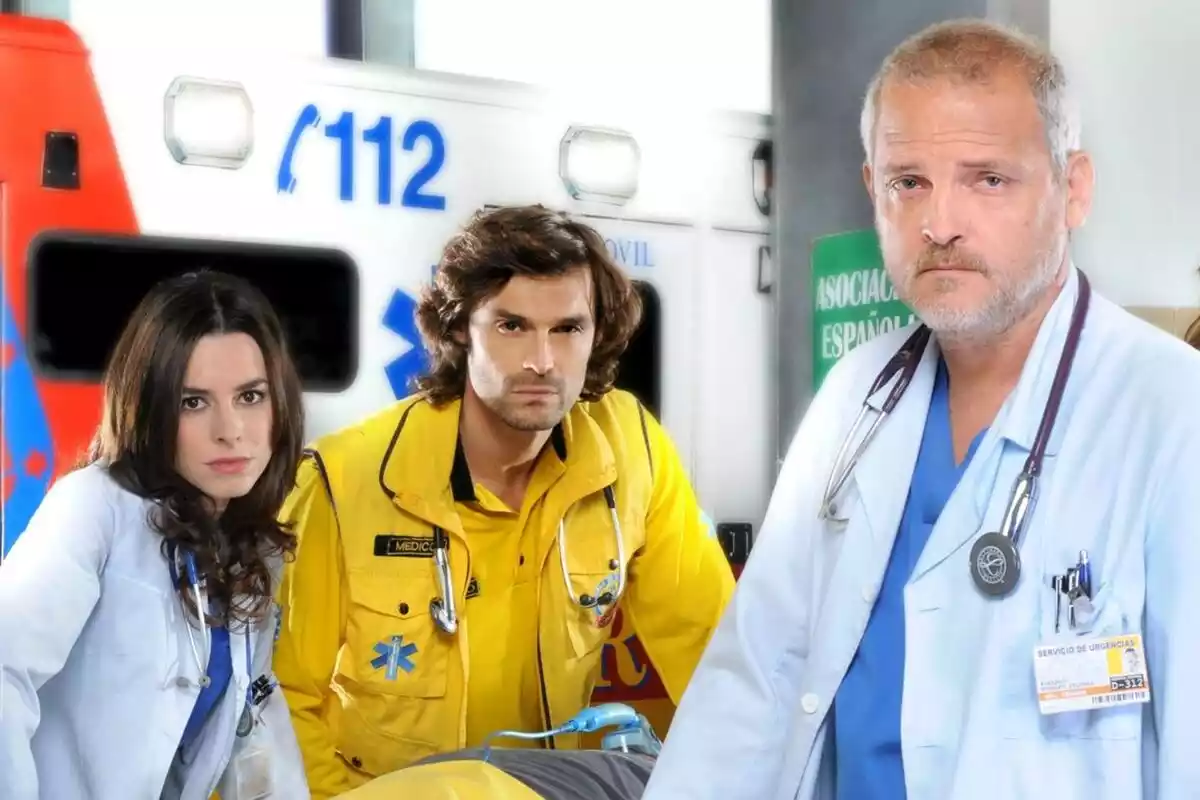 Varios de los protagonistas de Hospital Central, entre ellos Jordi Rebellón como Vilches
