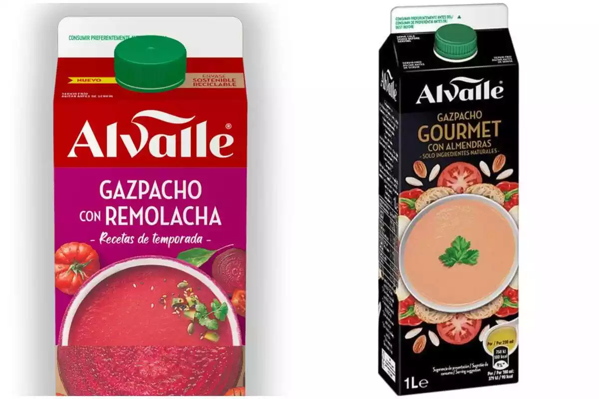 Gazpachos Gourmet y de remolacha de Alvalle
