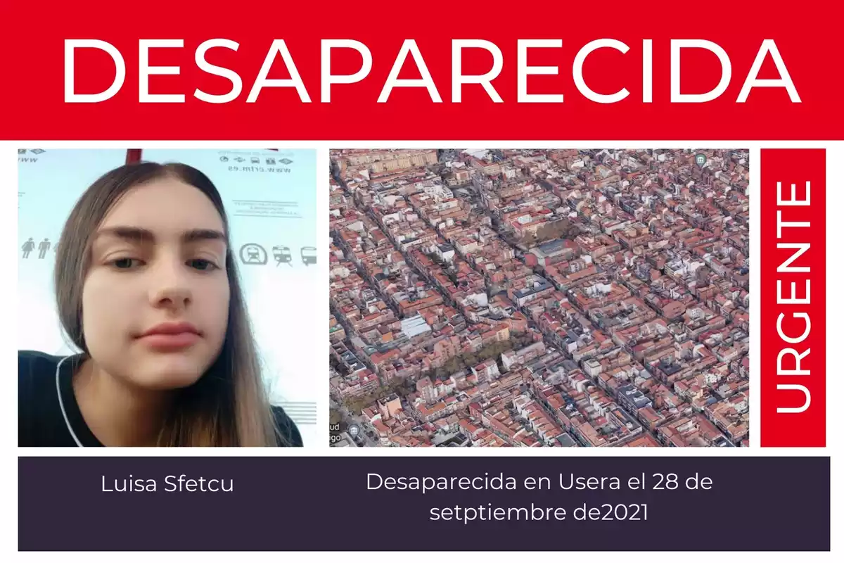 Luisa Sfetcu, niña de 13 años desaparecida en Madrid