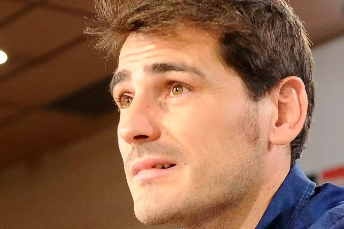 Iker Casillas en una rueda de prensa