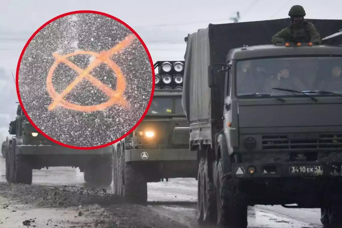 Imagen de alguna de las marcas que deja el ejército ruso en las calles de Ucrania