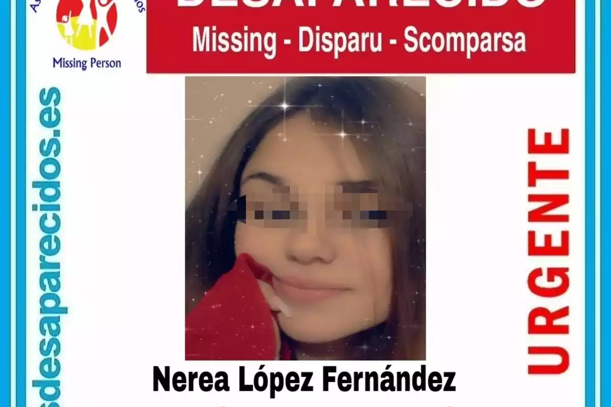 Nerea López Fernández, la niña de 14 años desaparecida en Tenerife