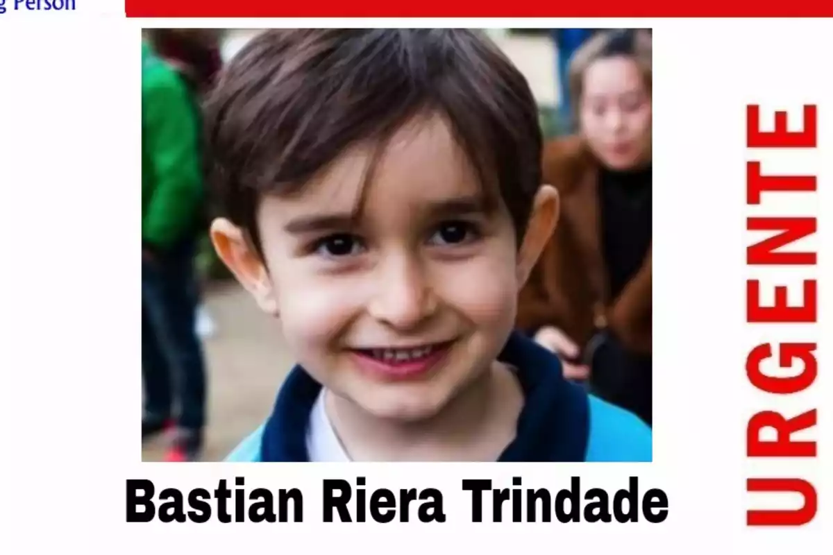 Bastian Riera Trindade, desaparecido en España