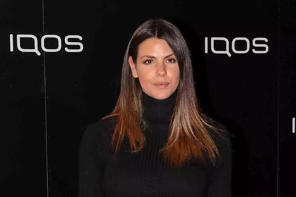 Laura Matamoros en el photocall de la marca de ropa Iqos