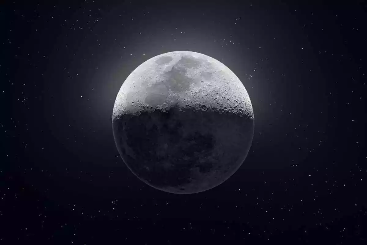 Imagen ilustrativa de un eclipse penumbral de Luna