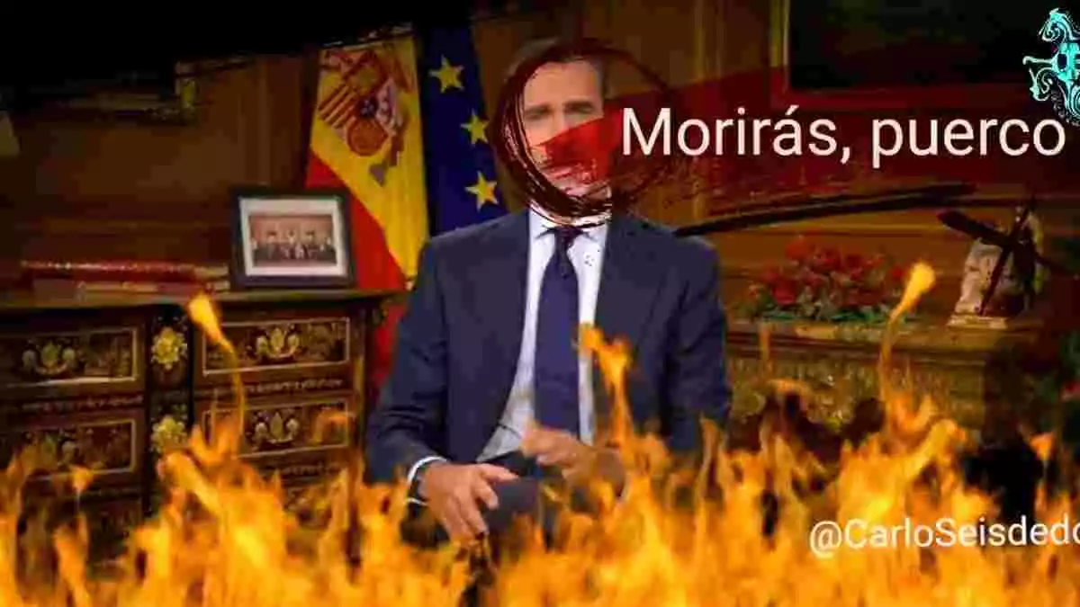 Fotograma del vídeo de una productora vinculada al Daesh de amenaza a España y el rey Felipe