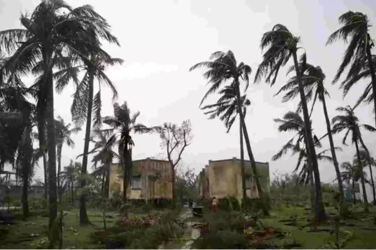 Imagen de los efectos del paso del ciclón Amphan en India y Bangladesh el mayo de 2020