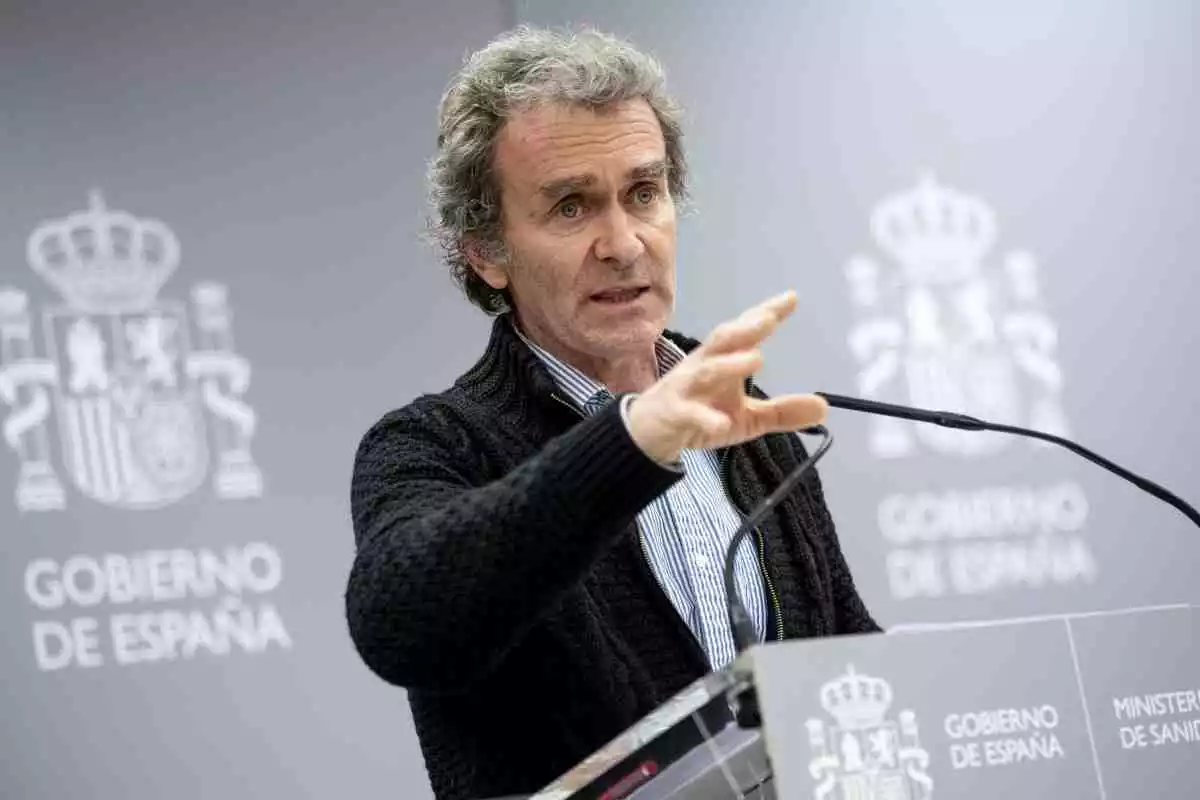 Fernando Simón en una conferencia sobre el coronavirus el 11 de marzo de 2020