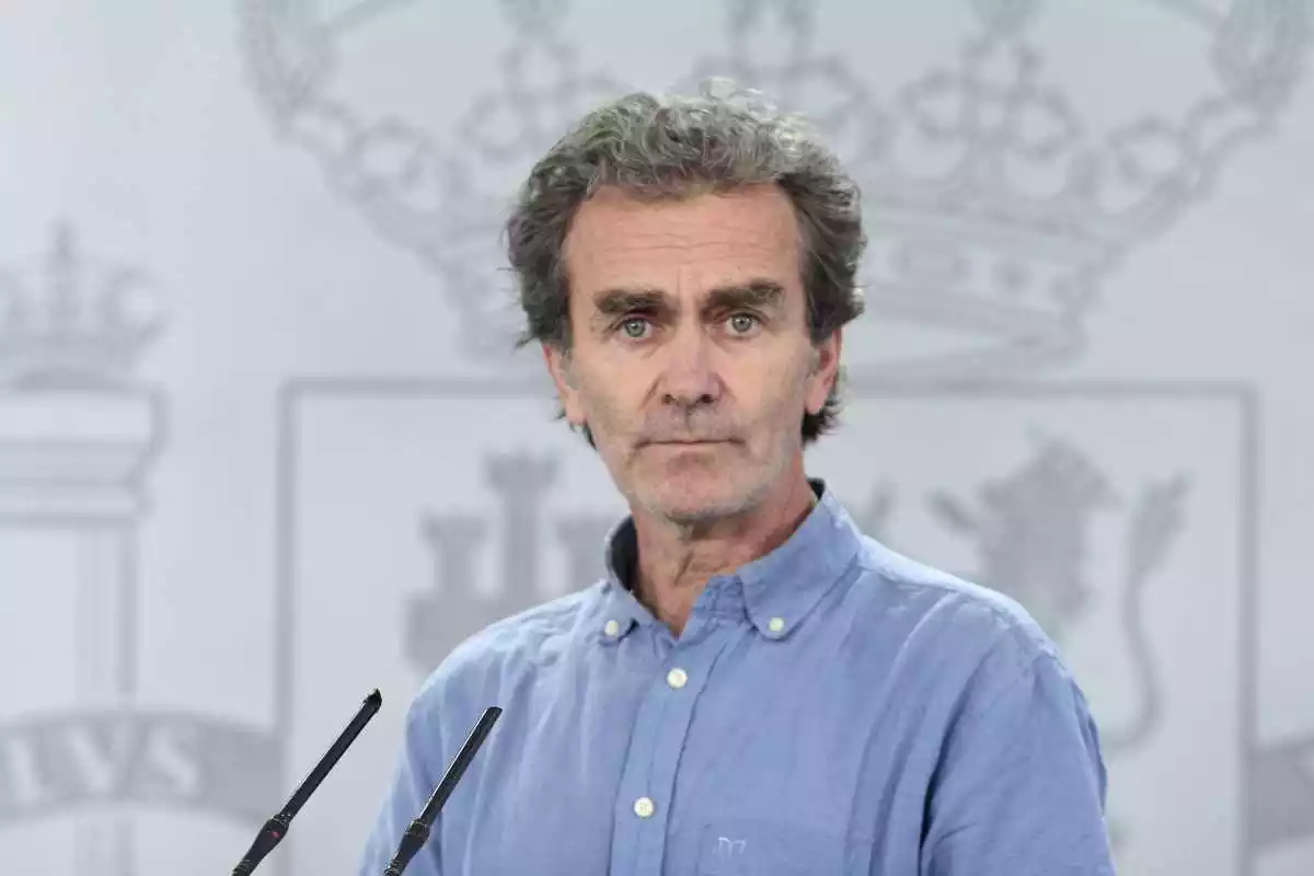 Fernando Simón en una rueda de prensa sobre el cambio de fases en la desescalada del Covid-19 el 12 de junio del 2020