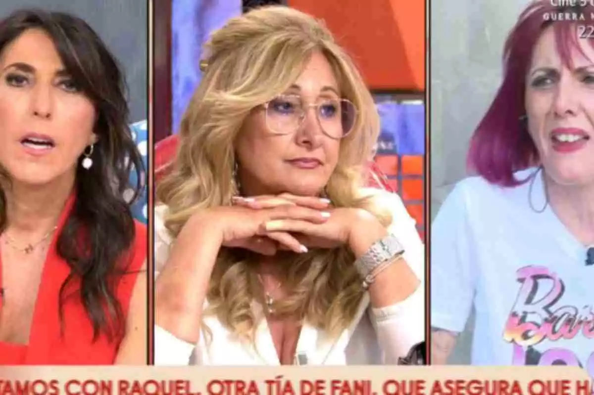 Paz Padilla y las tías de Fani, Raquel y Maite en 'Sálvame'