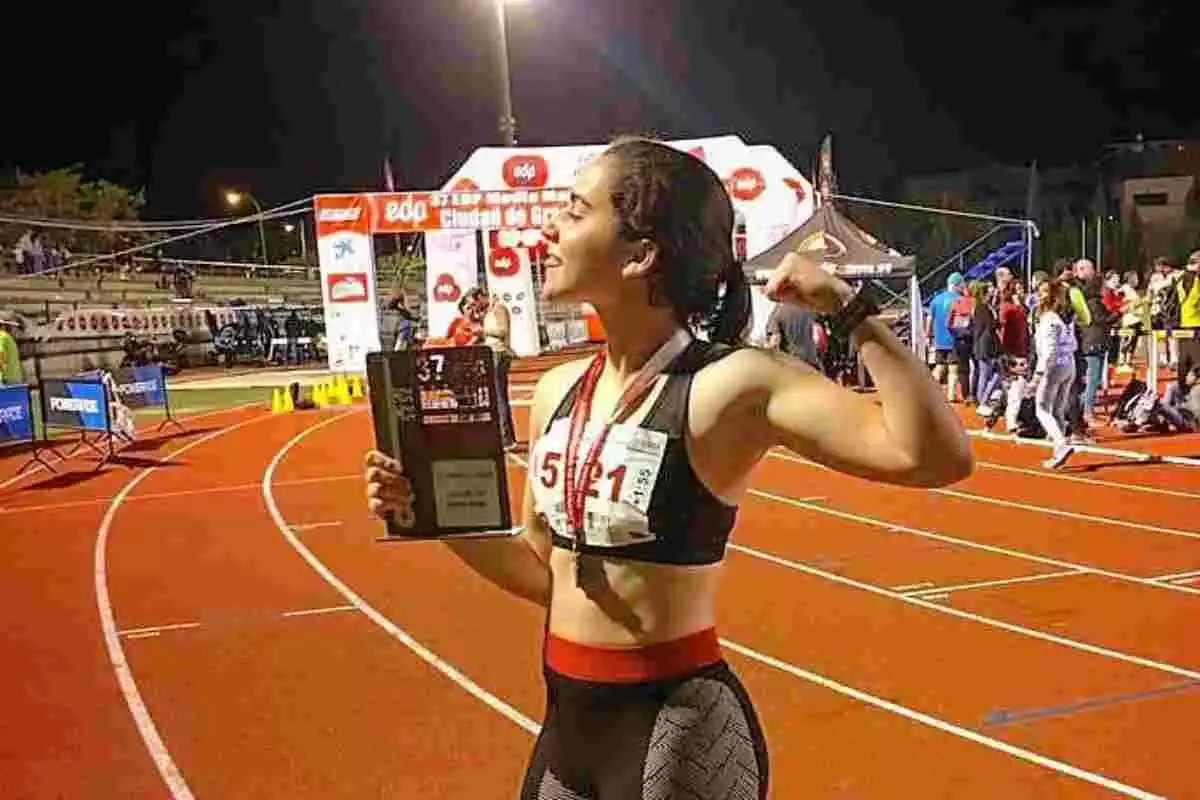 Claudia Hernández tras la disputa de la Media Maratón Ciudad de Granada