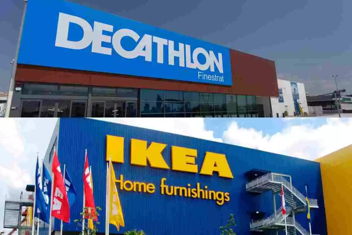 Imagen de archivo de una tienda de Decathlon y una de Ikea