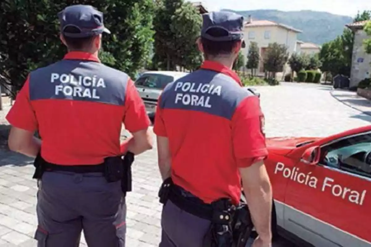 Dos agentes de la Policía Foral en Navarra