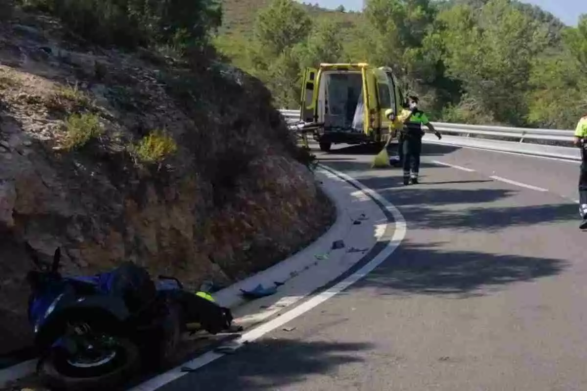 Lugar del accidente en Tarragona