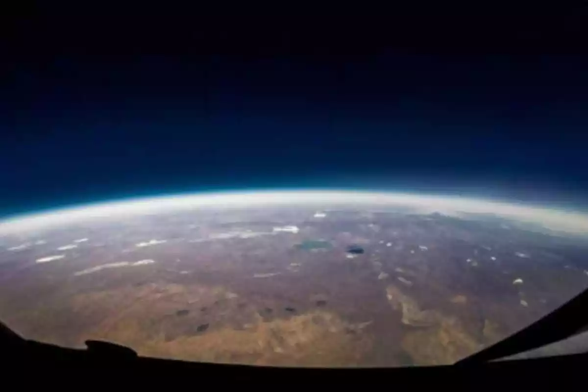 Imagen espacial de la capa de ozono terrestre