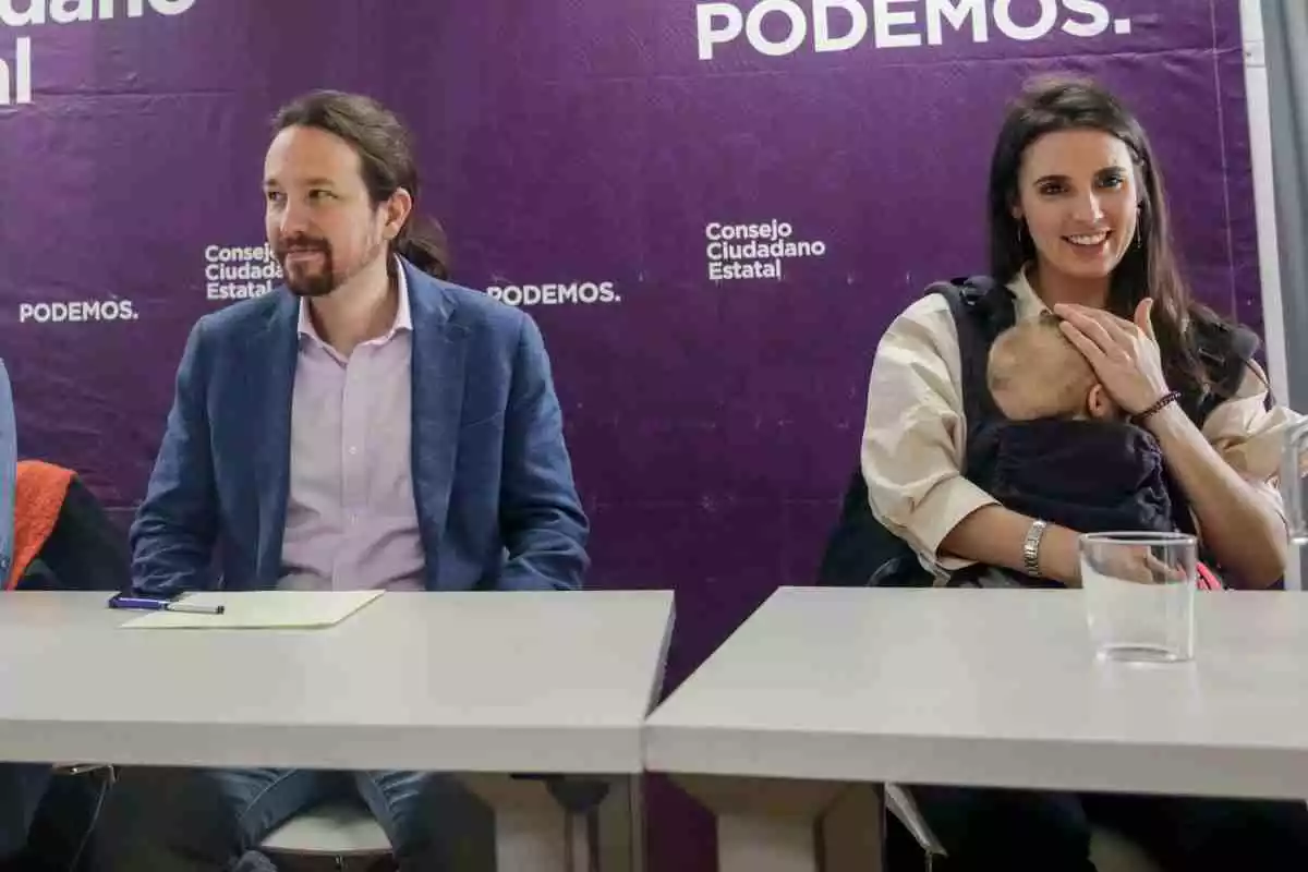 Pablo Iglesias e Irene Montero en el Consejo Ciudadano Estatal de Podemos