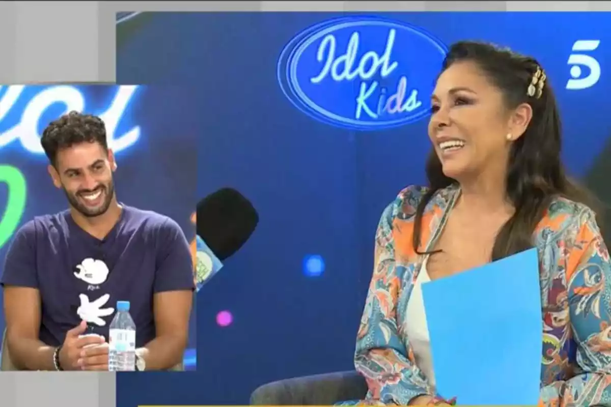 Asraf e Isabel Pantoja hablando en la rueda de prensa de 'Idol Kids'