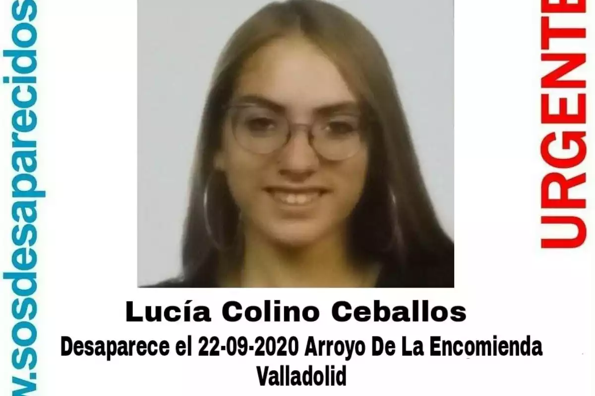 Buscan a Lucía Colino, desaparecida el pasado 22 de septiembre en Valladolid