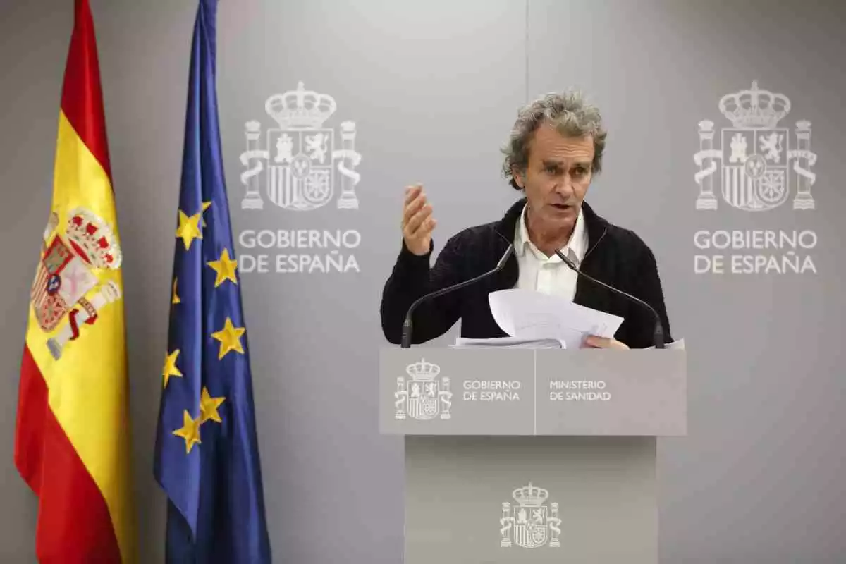 Fernando Simón en una comparecencia de prensa en el Palacio de la Moncloa