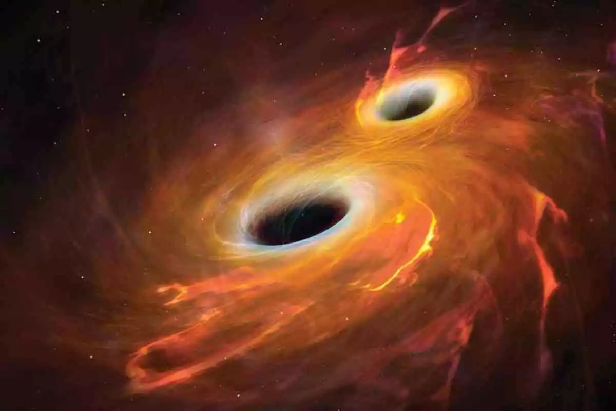 Imagen ilustrativa de un agujero negro en el Universo