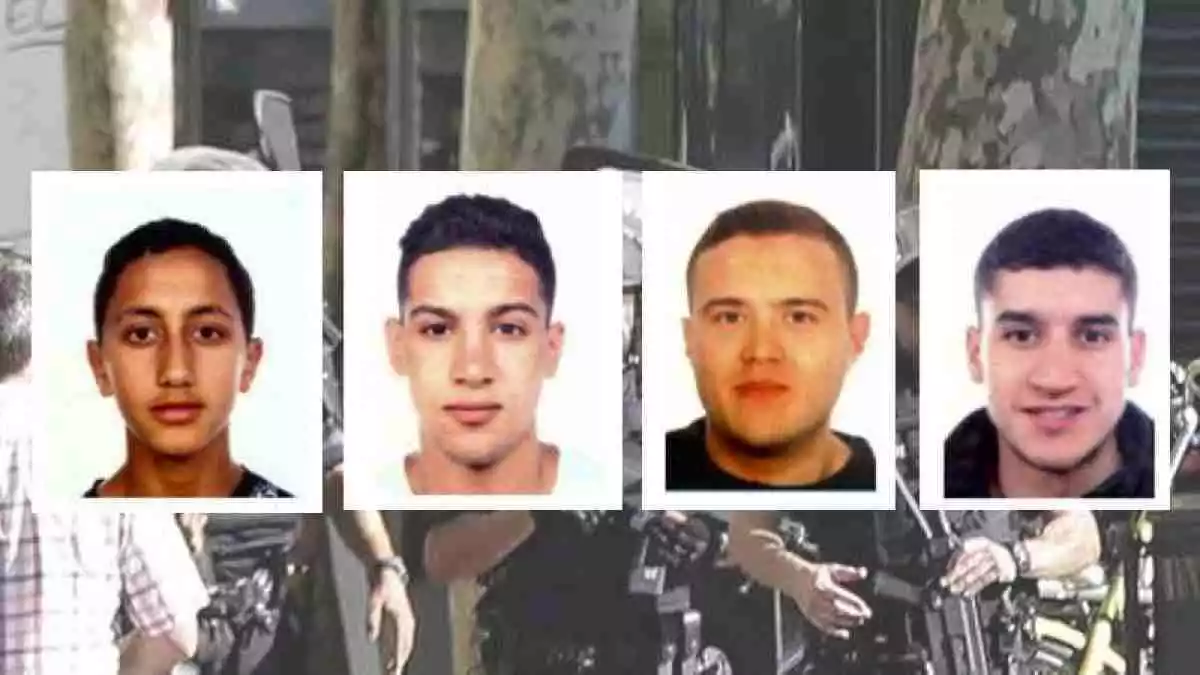 Los cuatro terroristas que atentaron en Barcelona y Cambrils
