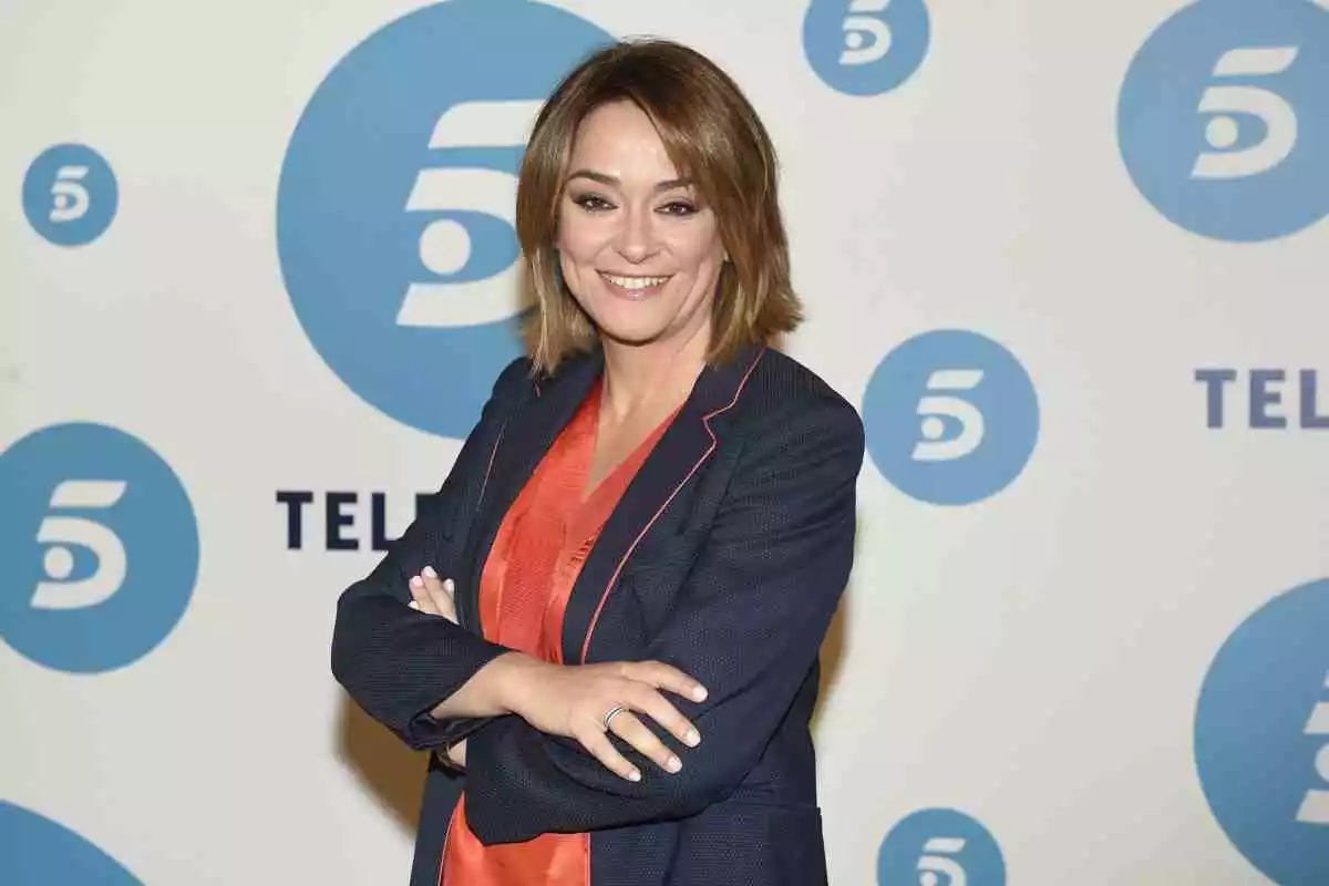 Toñi Moreno en un photocall de Telecinco