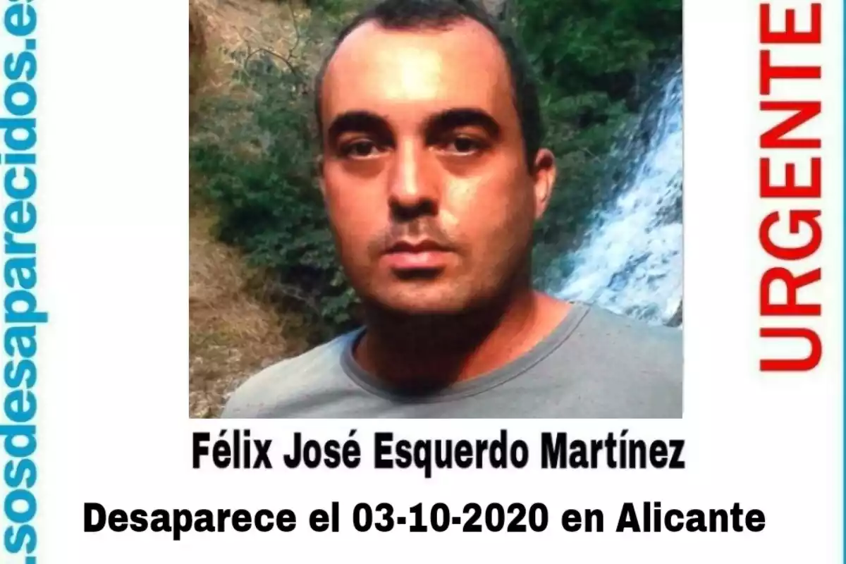 Félix Esquerdo, desaparecido en Alicante el pasado 3 de octubre