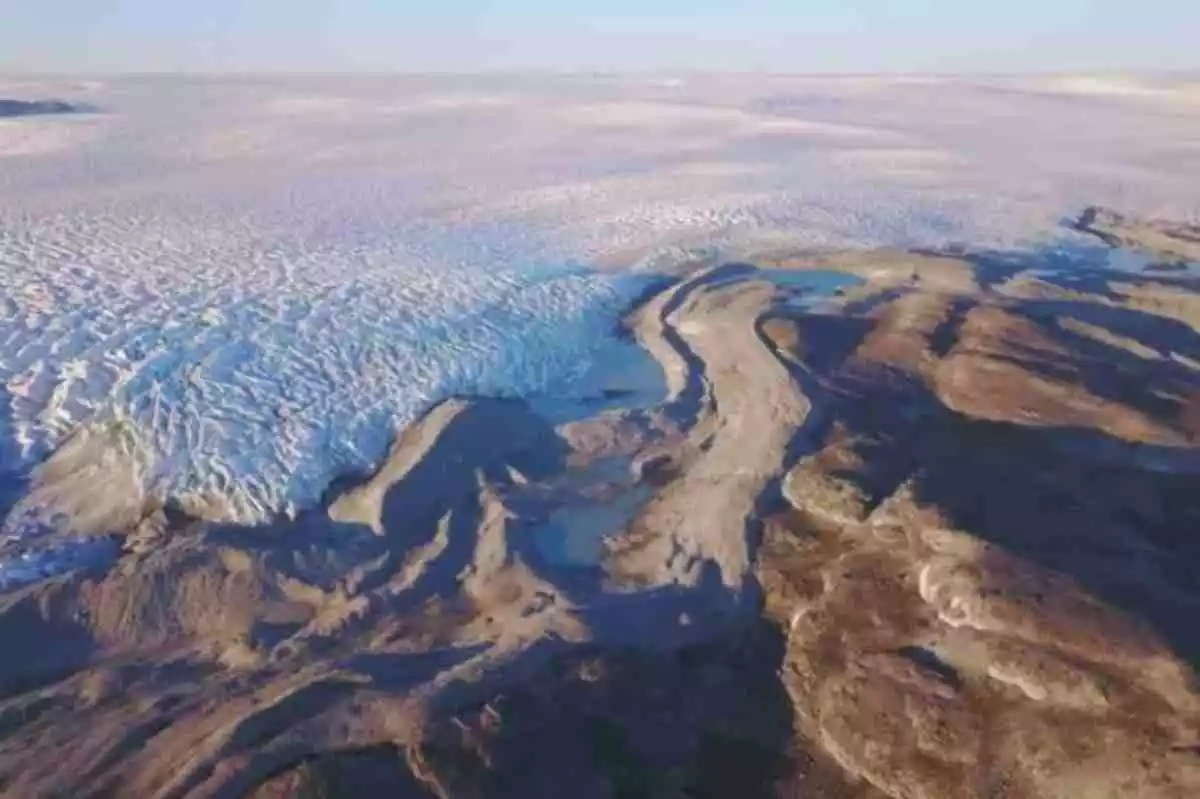 Imagen aérea de una parte de Groenlandia