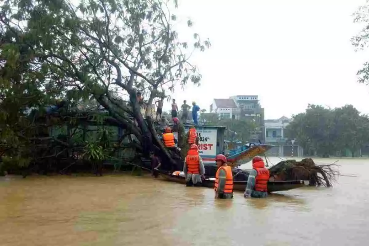 Imagen de las inundaciones en el Vietnam