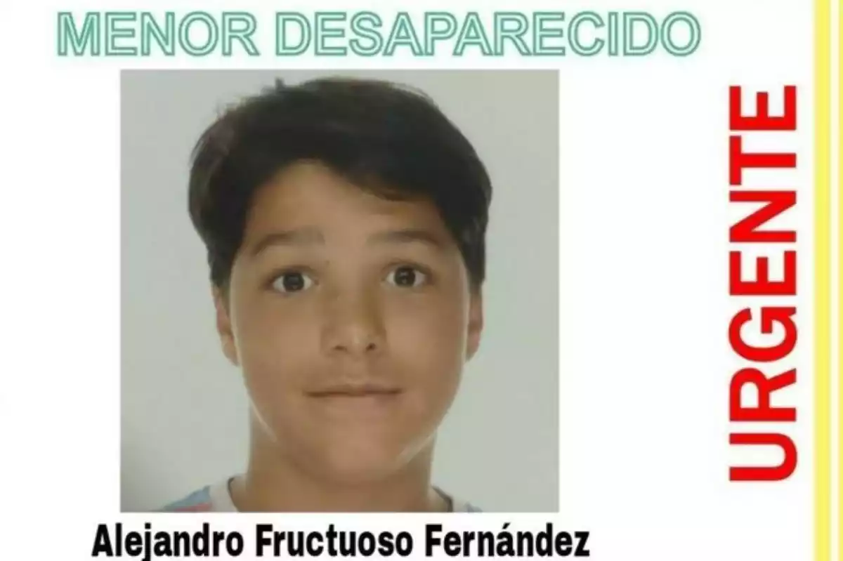 Alejandro, niño de 13 años desaparecido en Elche