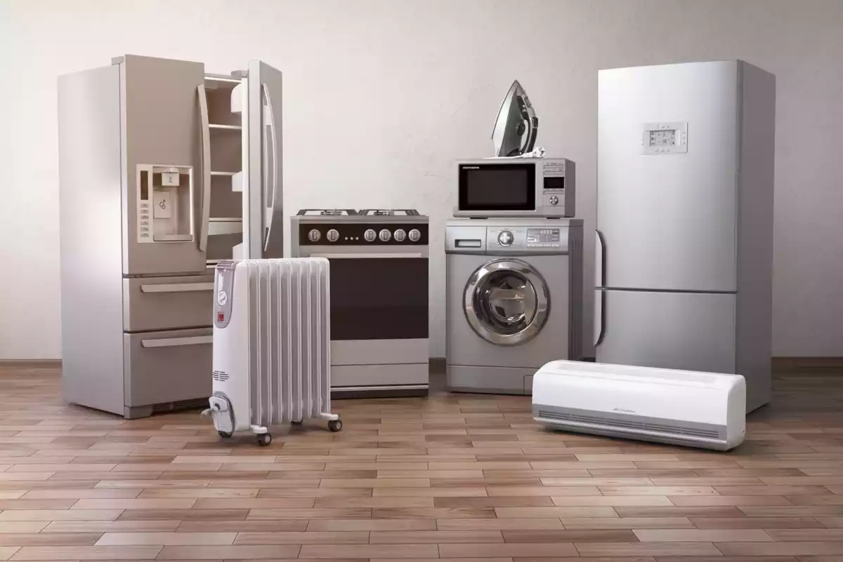 Fotografía de diferentes electrodomésticos en un espacio cerrado