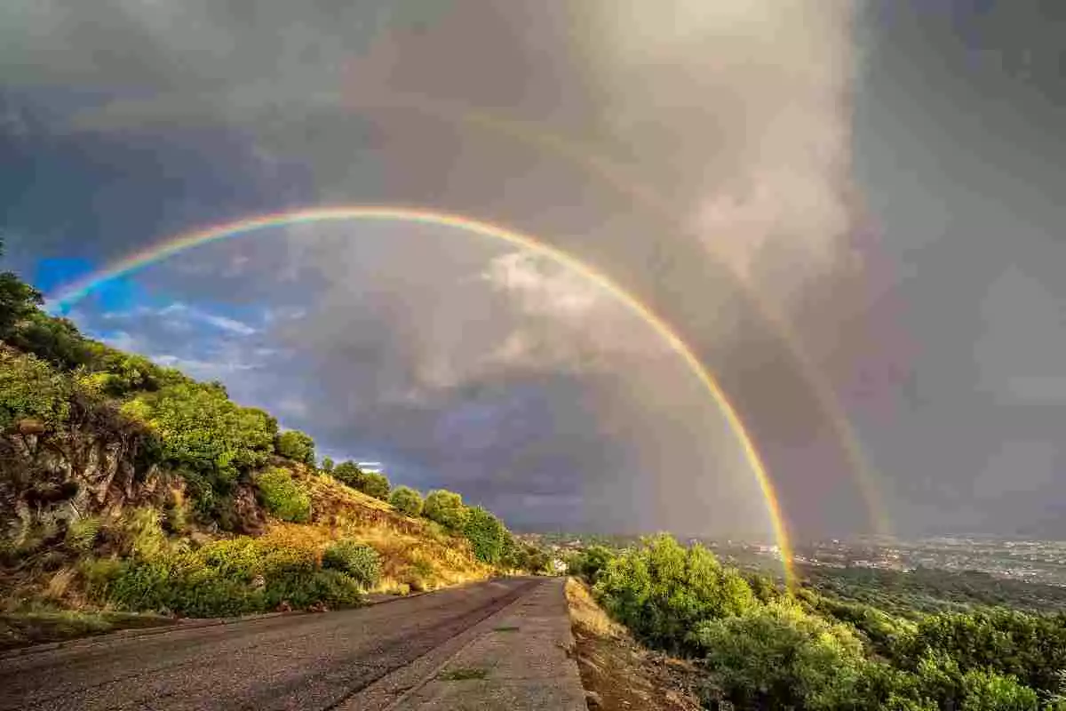 Imagen de un arco iris desde Córdoba