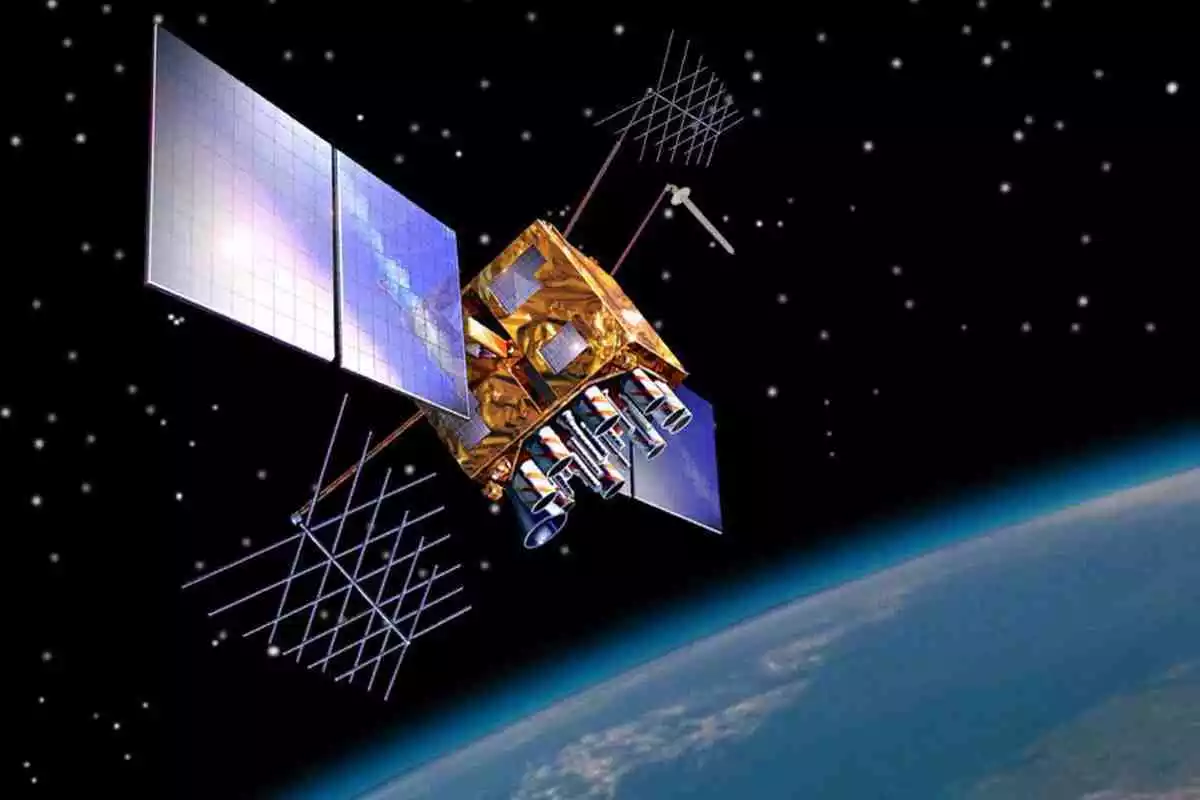 Imagen de un satélite en el espacio