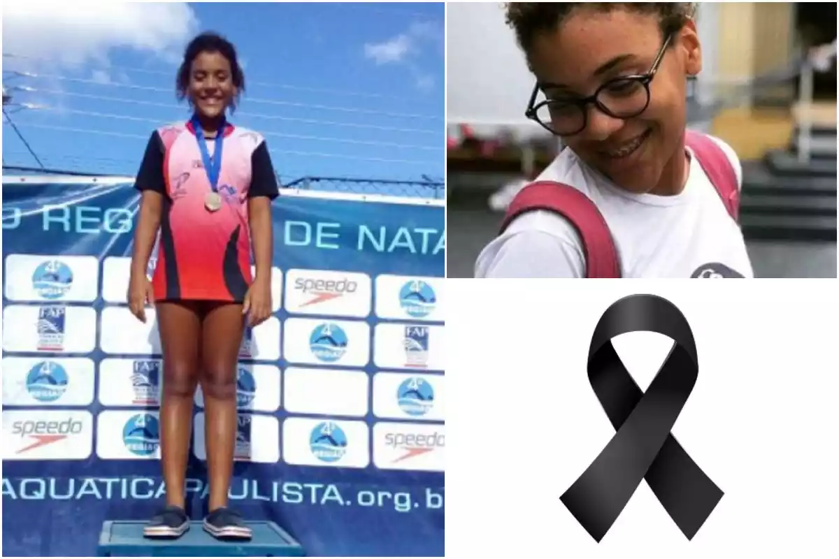 Mariana Franklin Ferreira durante el Campeonato Nacional de Natación y en su vida cotidiana