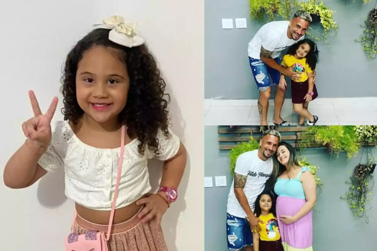 Collage del Lohany, la hija de 4 años del jugador de fútbol brasileño Luiz Paulo que ha fallecido