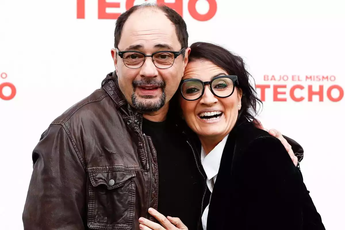 Jordi Sánchez y Silvia Abril en la presentación de la película 'Bajo el mismo techo' el 22 de enero del 2019