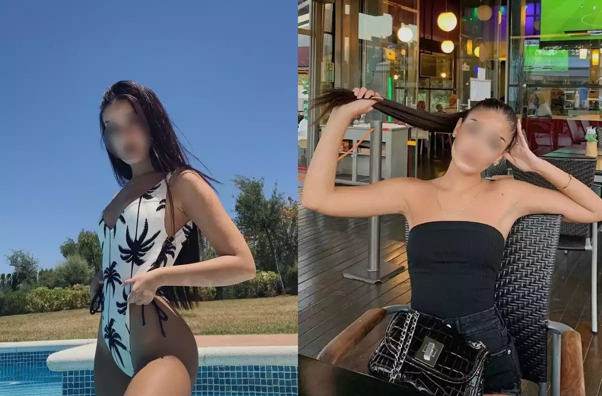 Julia Janeiro en dos imágenes subidas por ella a su cuenta de Instagram