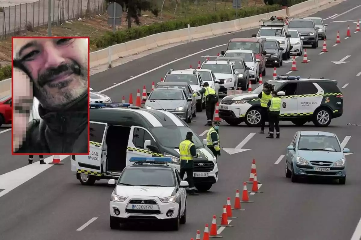 Montaje de Ángel Antonio Ambrosio, el guardia civil fallecido en un control de tráfico