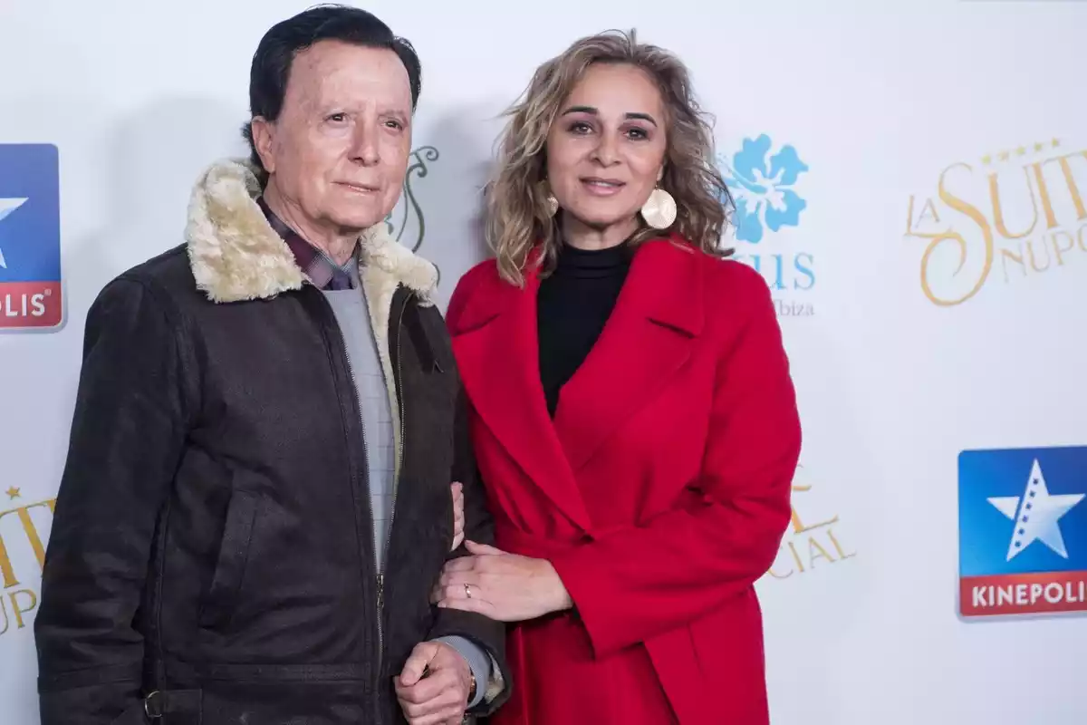 El torero José Ortega Cano y Ana María Aldón durante la premiere de la película "La Suite Nupcial " en Madrid en enero de 2020