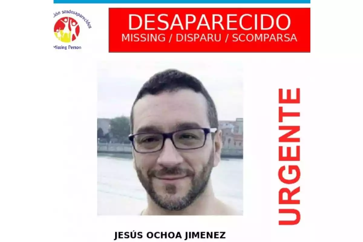 Imagen del desaparecido hallado sin vida, Jesús Ochoa