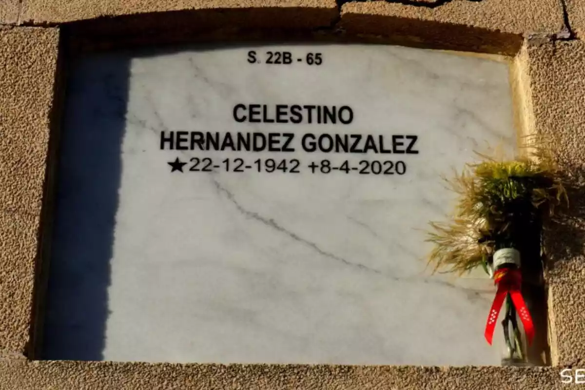 Nicho de Celestino Hernández González en el cementerio de Carabanchel