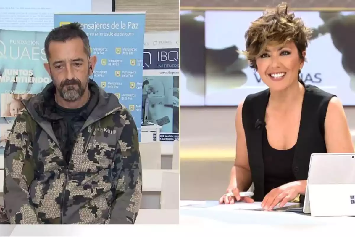 Pedro Cavadas y Sonsoles Ónega en una entrevista en Telecinco (21/04/2021).
