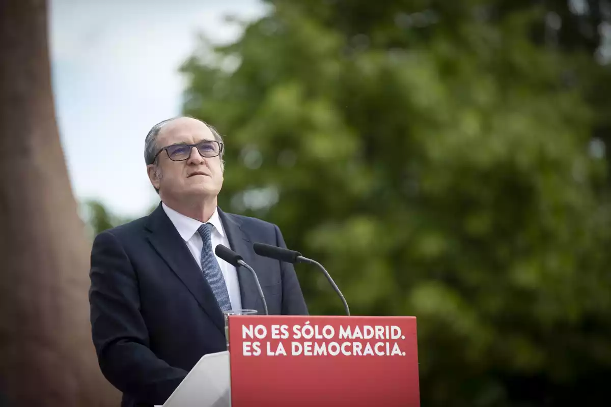 Ángel Gabilondo, en un acto de campaña a las elecciones madrileñas