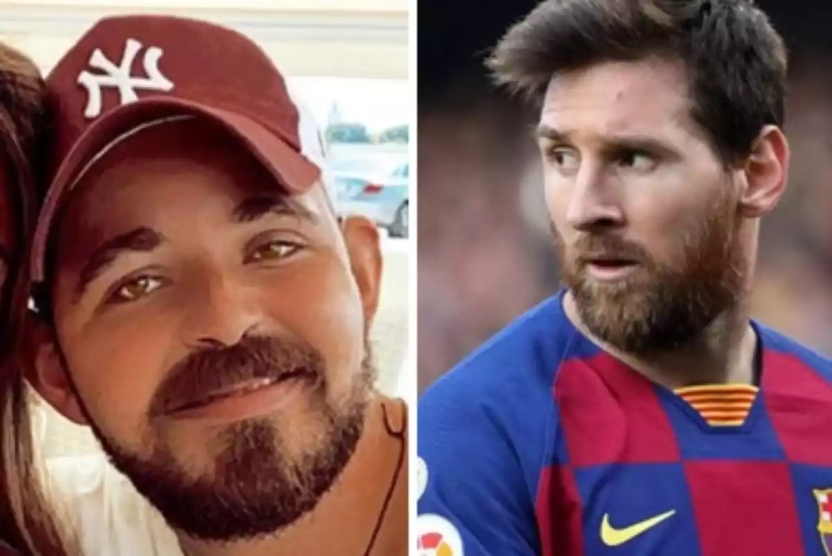 David Flores, hijo de Rocío Carrasco, y Leo Messi, futbolista del Barcelona