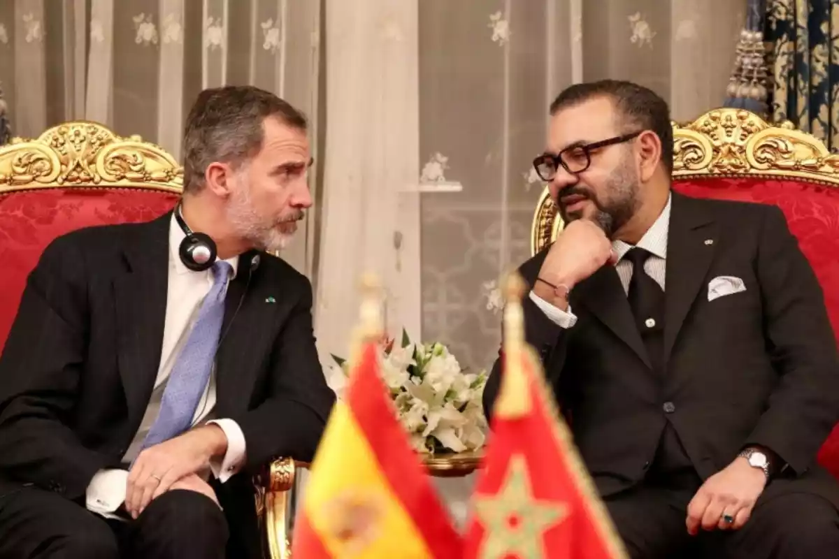 Rey Felipe VI de España y Rey Mohamed VI de Marruecos, en una visita oficial